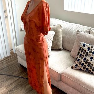 ZARA Double-side Split Sheer Flowy Summer Dress